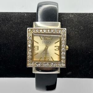 Black Studio Time Cuff Watch